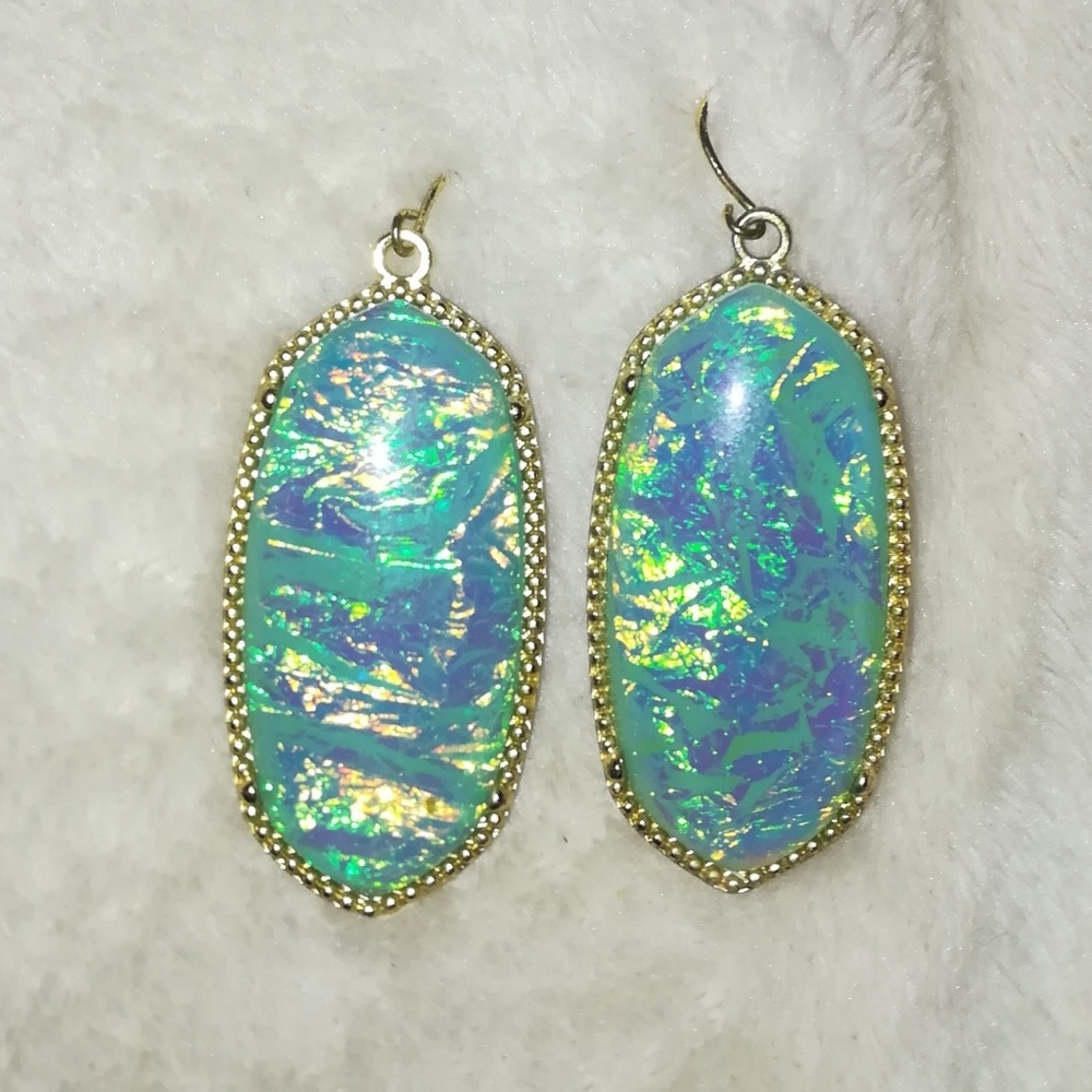 GOLD & OCEAN BLUE EARRINGS